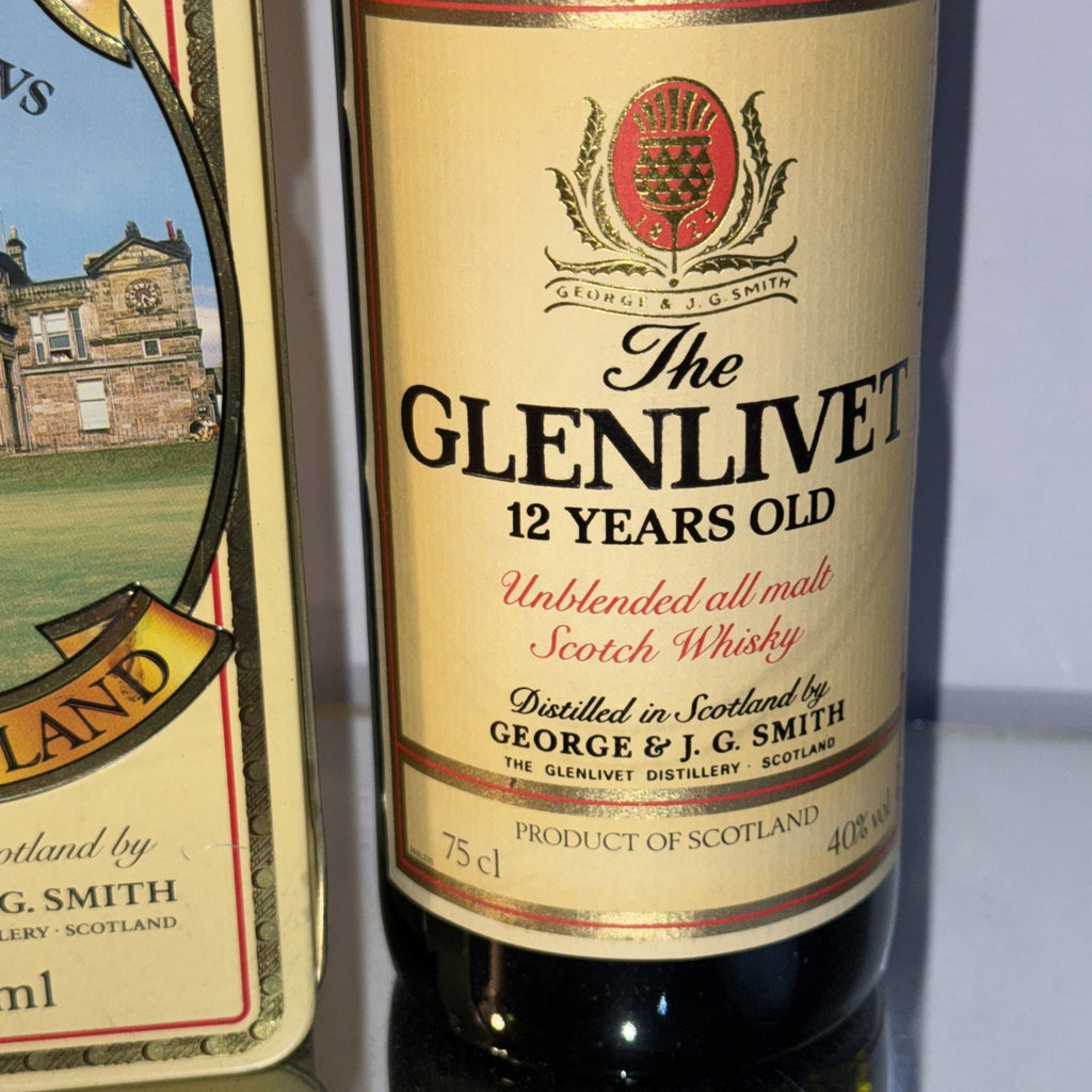Glenlivet 12 Year Old Highland Malt Whisky 750 Ml Dated To 1987 St Andrews Boxed