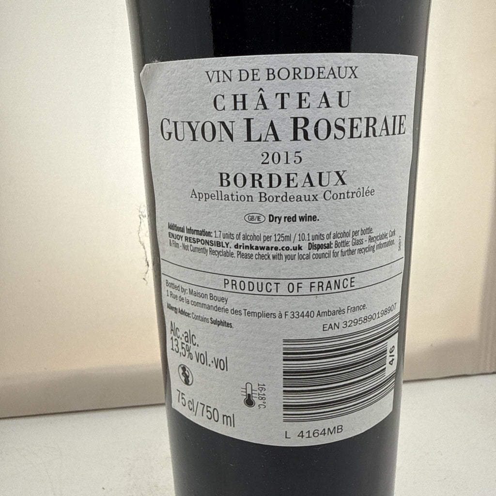 Chateau Guyon La Roseraie 2015 11yo Bordeaux Red Wine France 75cl