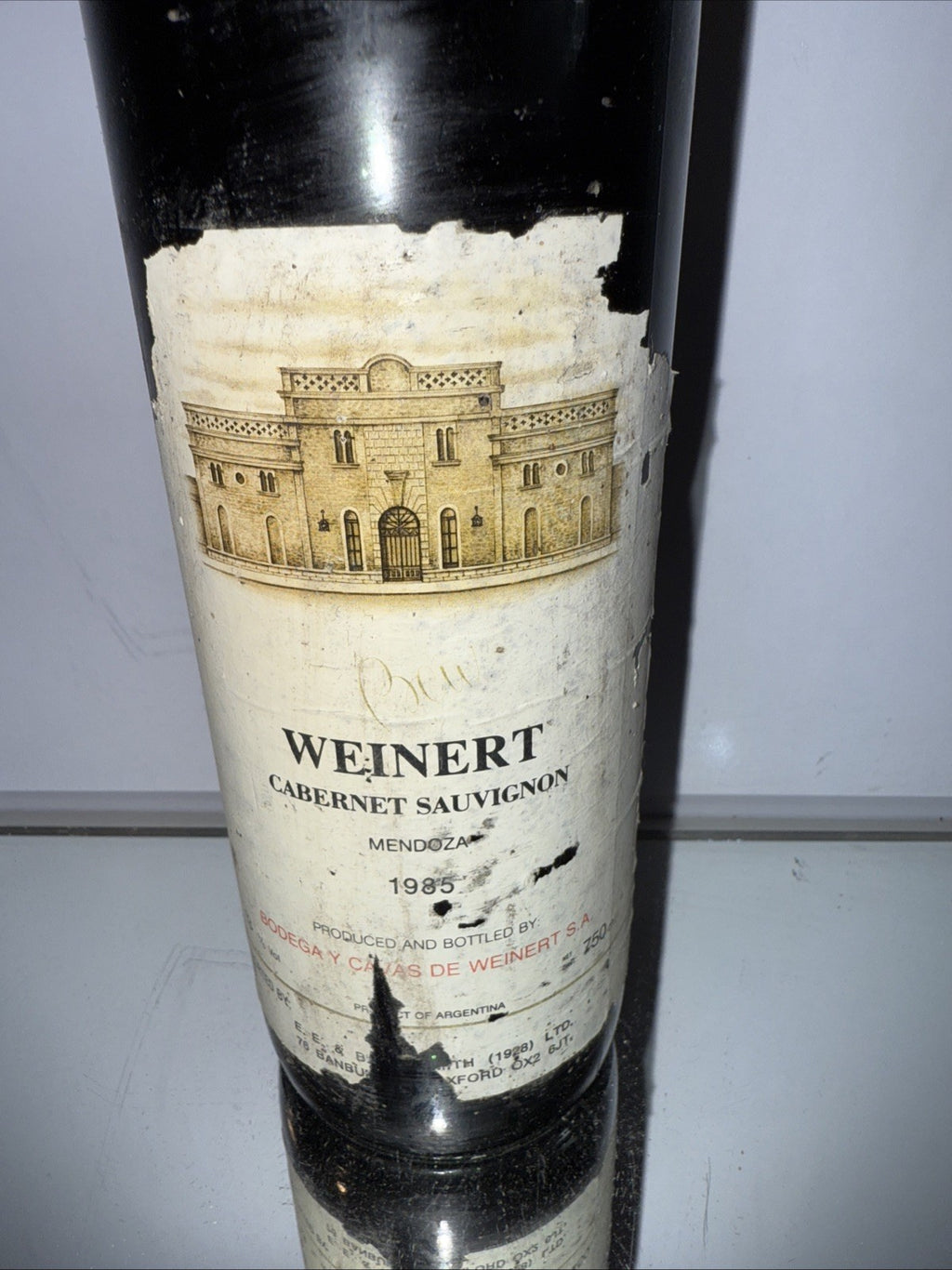 1985 Bodega y Cavas de Weinert Cabernet Sauvignon from Mendoza, Argentina