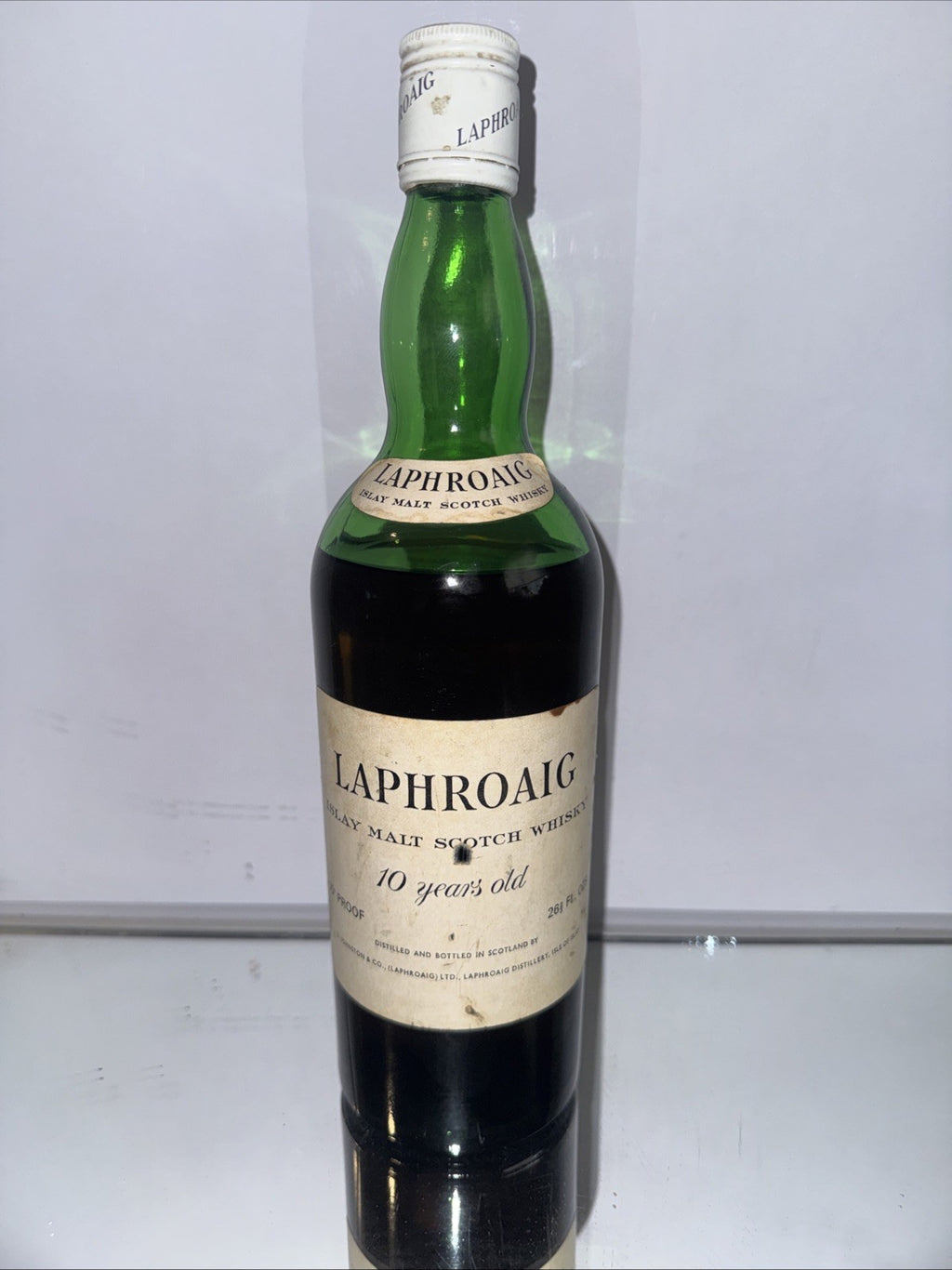 Laphroaig 10 Year Old Isla Malt Scotch Whiskey - 1960s