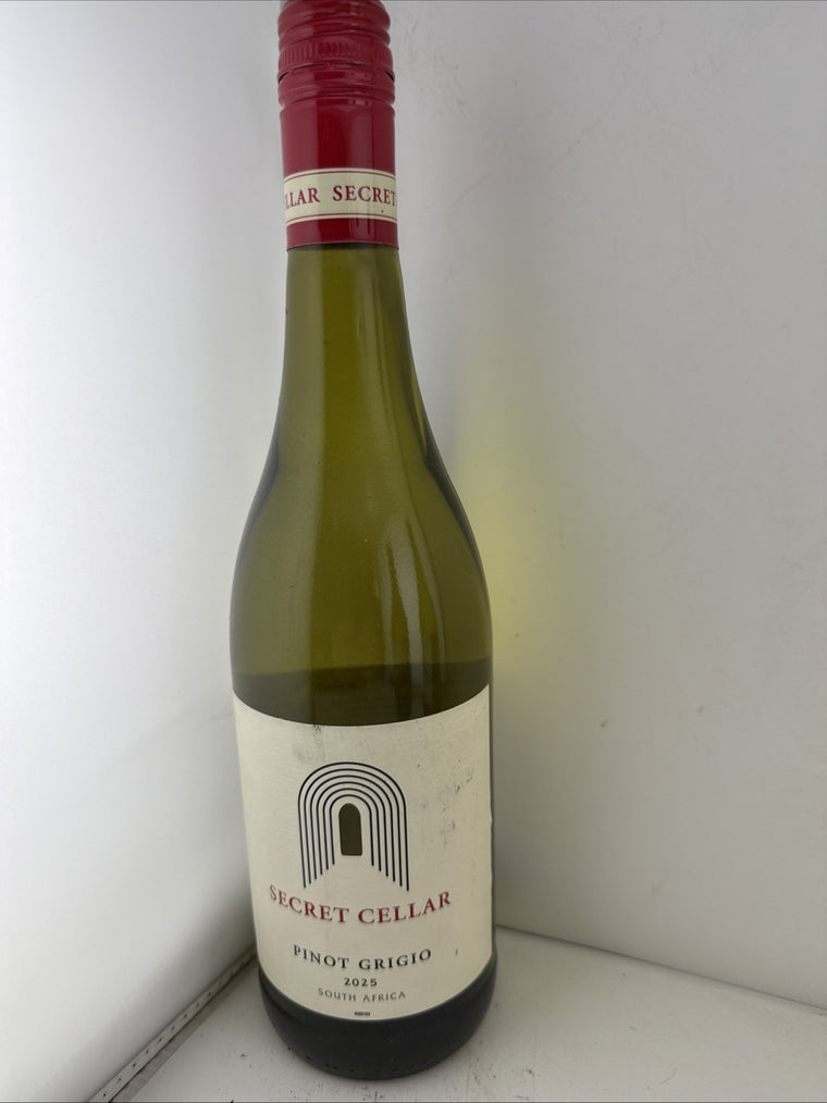 2025 Secret Cellar Pinot Grigio South African White Wine 75cl