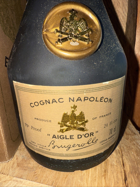 Brugerolle Cognac Napoleon "Aigle d'or " 26 fl oz 70 proof 1970s bottled