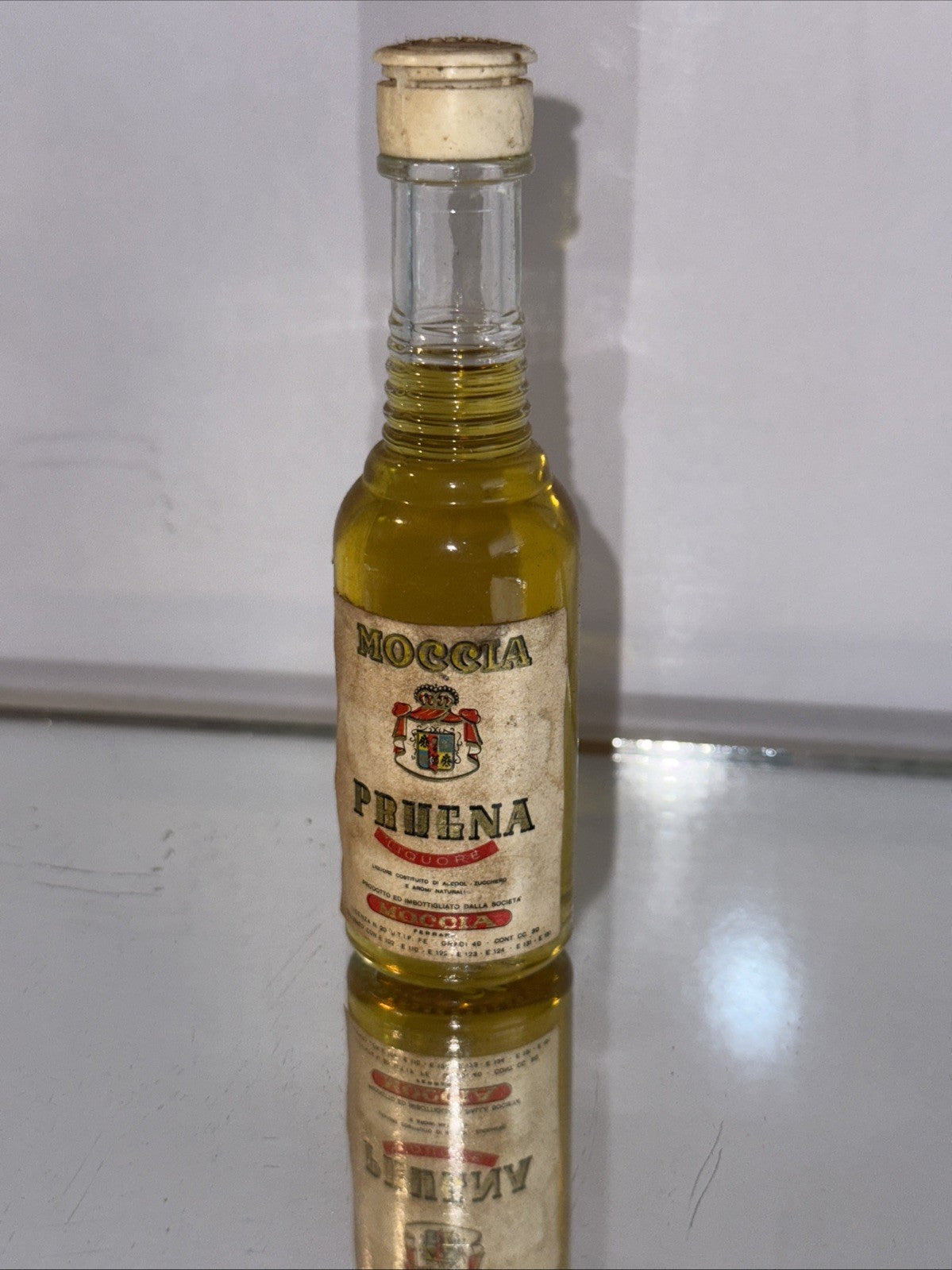 Prunella liqueur produced by the Italian company Moccia Miniature Prob 1980s