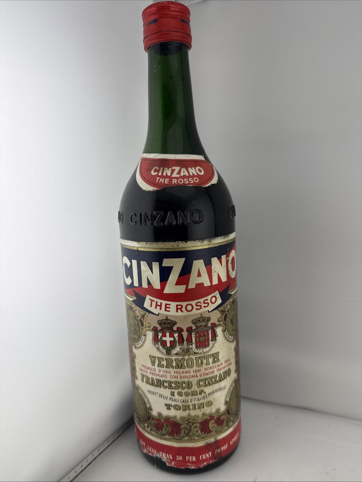 Cinzano Rosso Vermouth 75cl 14.7% Italian Aperitif Sealed 1970s Bottle Vintage