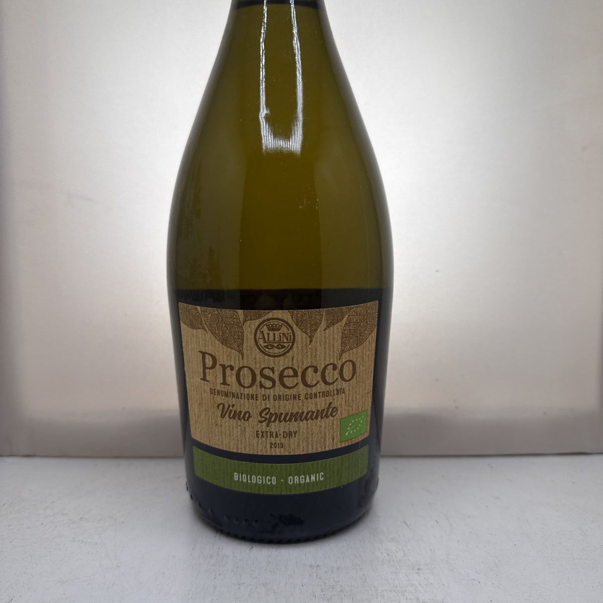 Allini Prosecco Spumante 2019 · Organic Extra-Dry · 75cl · Drink Soon
