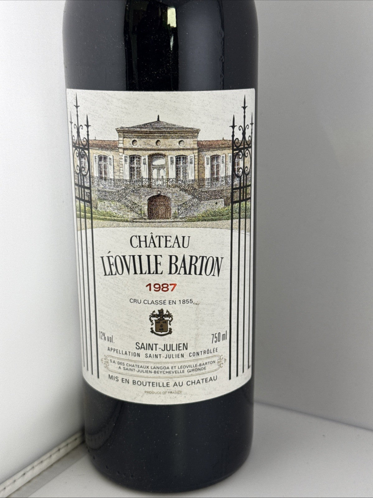Château Léoville Barton 1987 Saint-Julien 2ème Cru 750ml ( Out Of Wood Case)