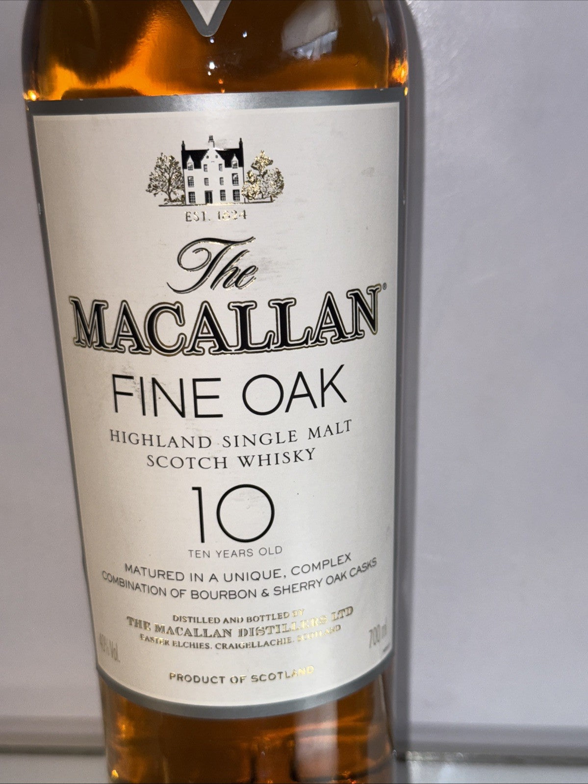 The Macallan 10 year  Single Highland Malt 700ml (estimate 2004)