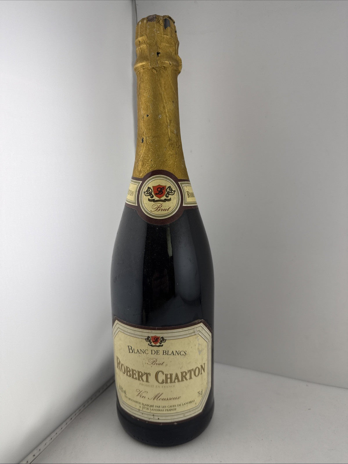 Robert Charton Blanc de Blancs Brut Sparkling Wine 75cl 1970s Display Only