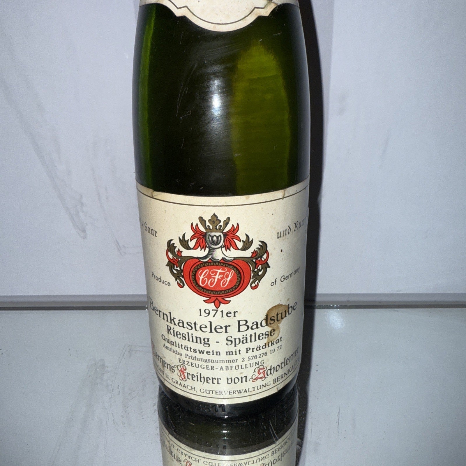 1971 Clemens Freiherr von Schorlemer Bernkasteler Badstube Riesling White
