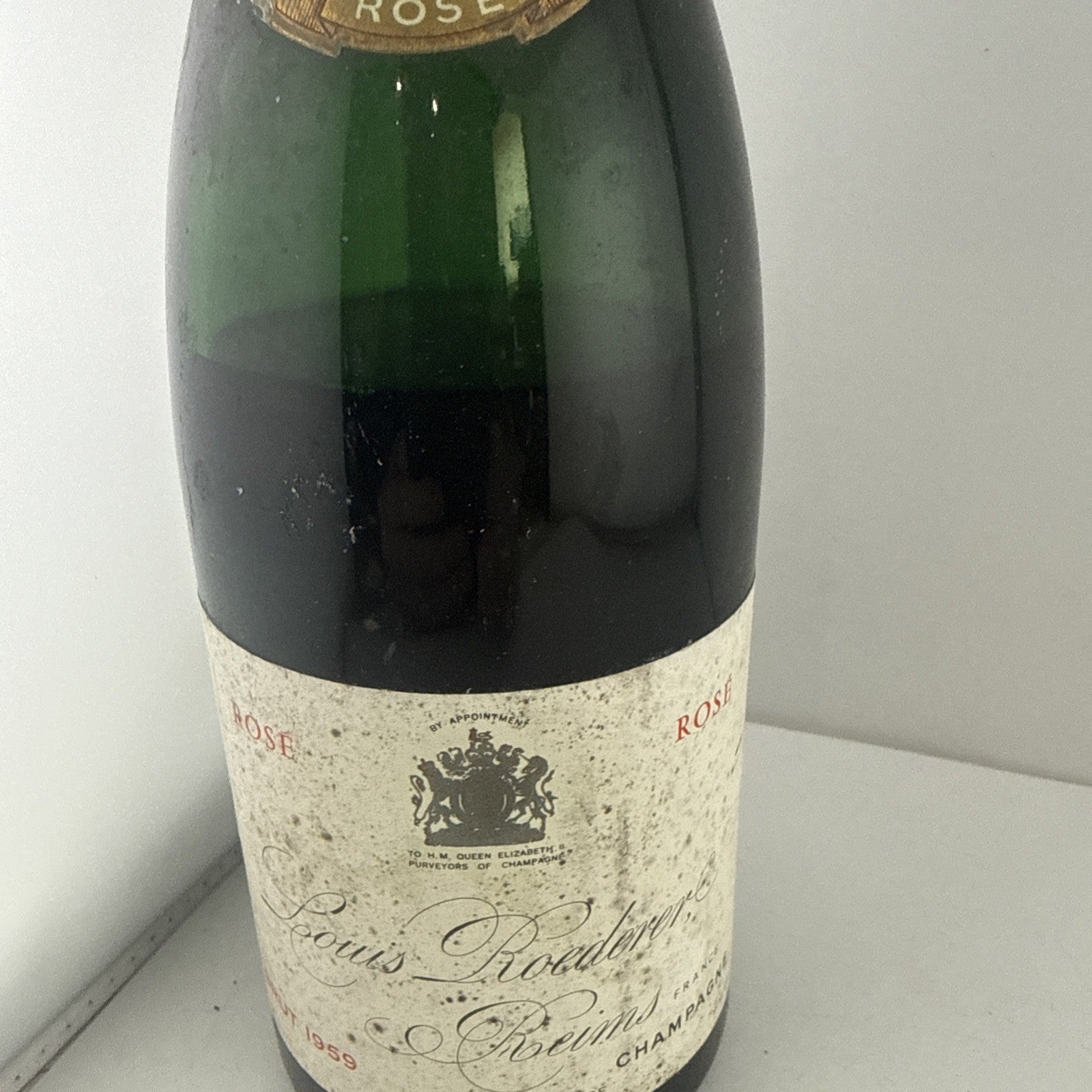1959 Louis Roederer Rosé Brut Vintage Champagne Bottle