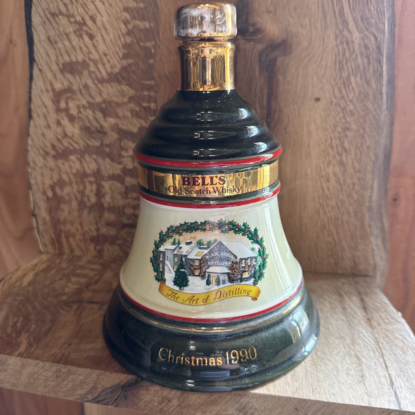 Bells Whisky 75cl decanter Christmas 1990 vintage matured