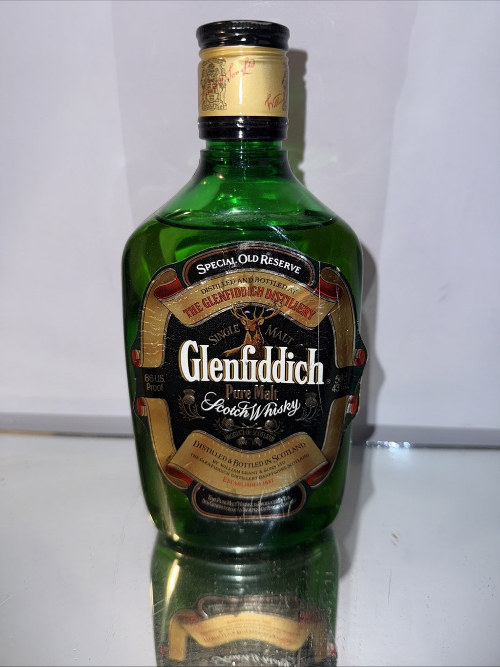 Glenfiddich Special Reserve Single Malt Whisky (50 Cl ) 1980s Airplane Bottle