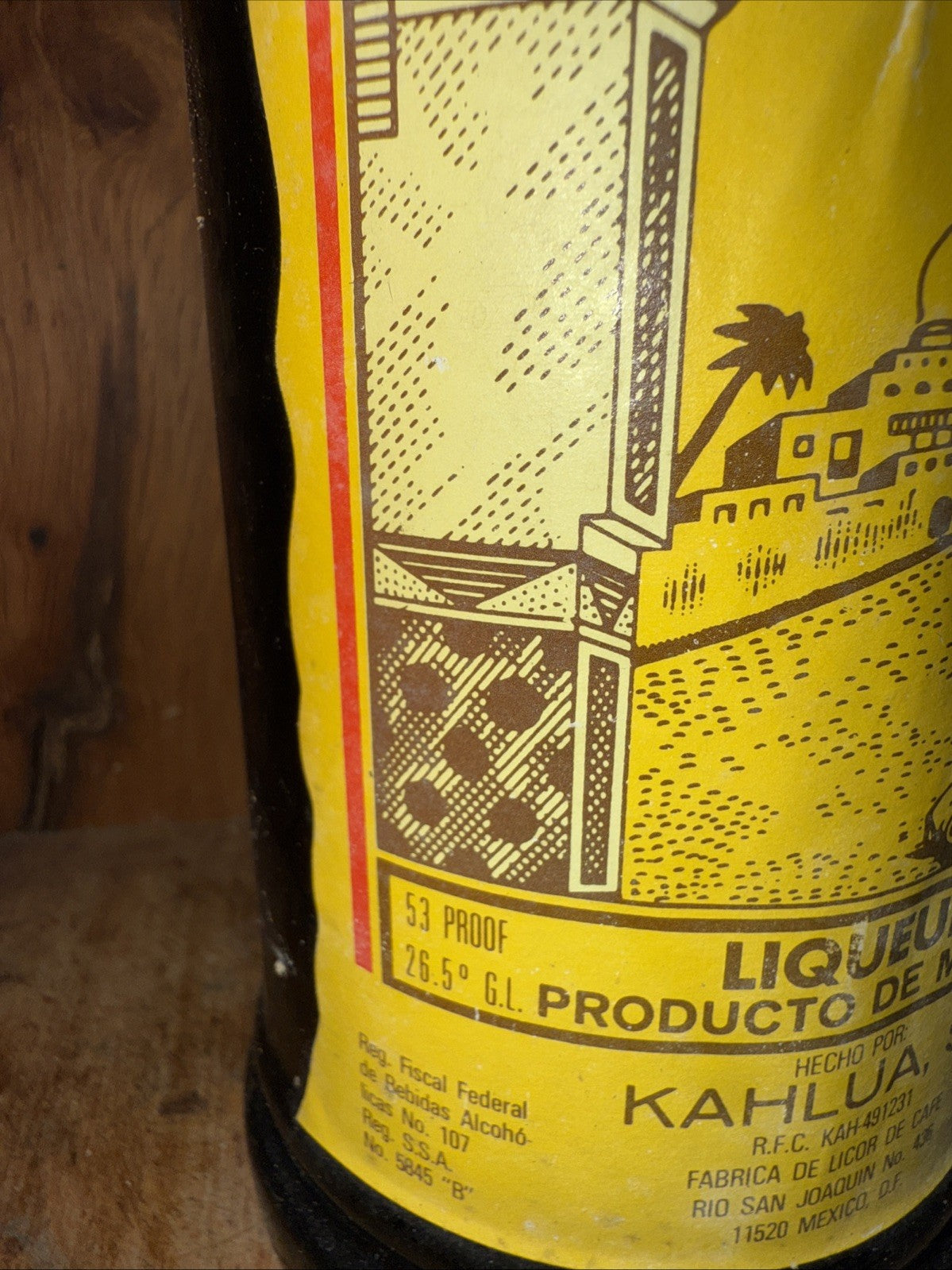 kahlua Coffee Liquour Bottled 1960s/70s Mexico Iconic