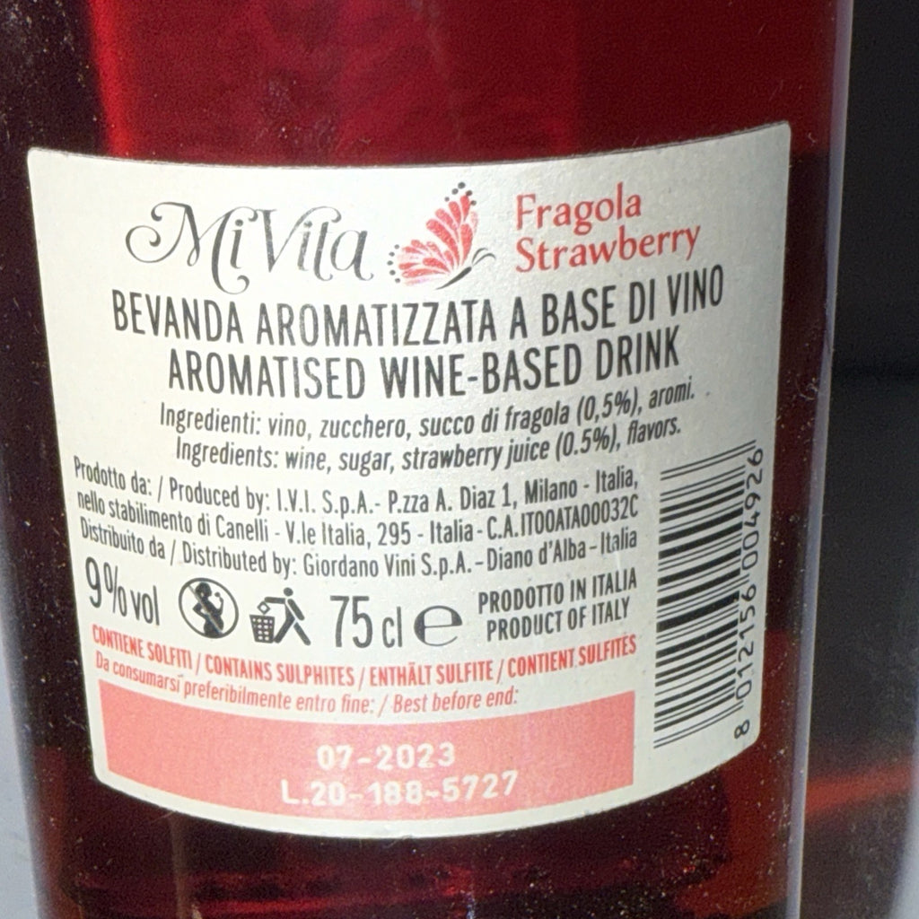 Giordano “MiVita Fragola” (strawberry-flavored, aromatized wine