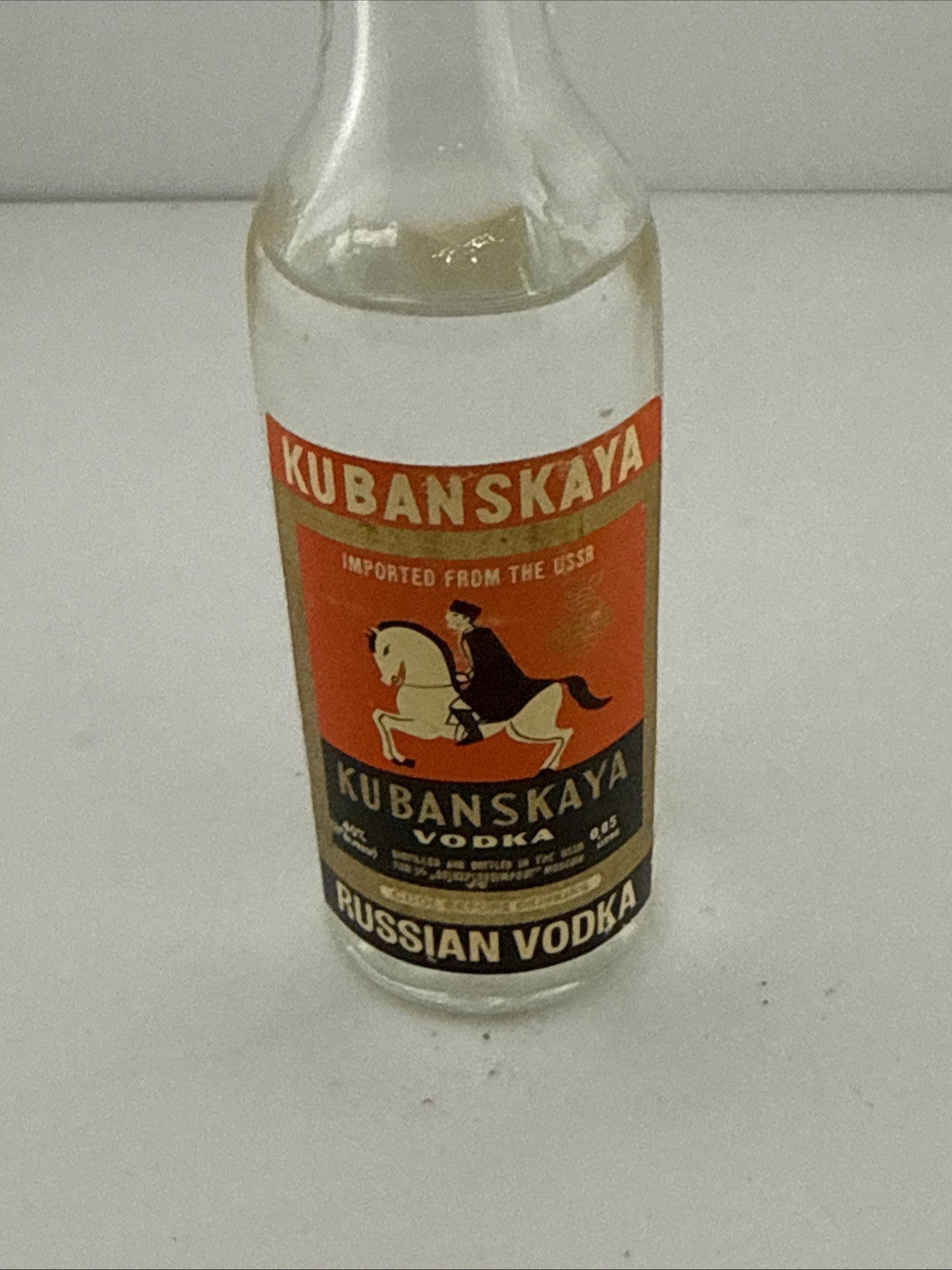 Vintage Kubanskaya Vodka Miniature 5cl USSR Soviet  Bottle