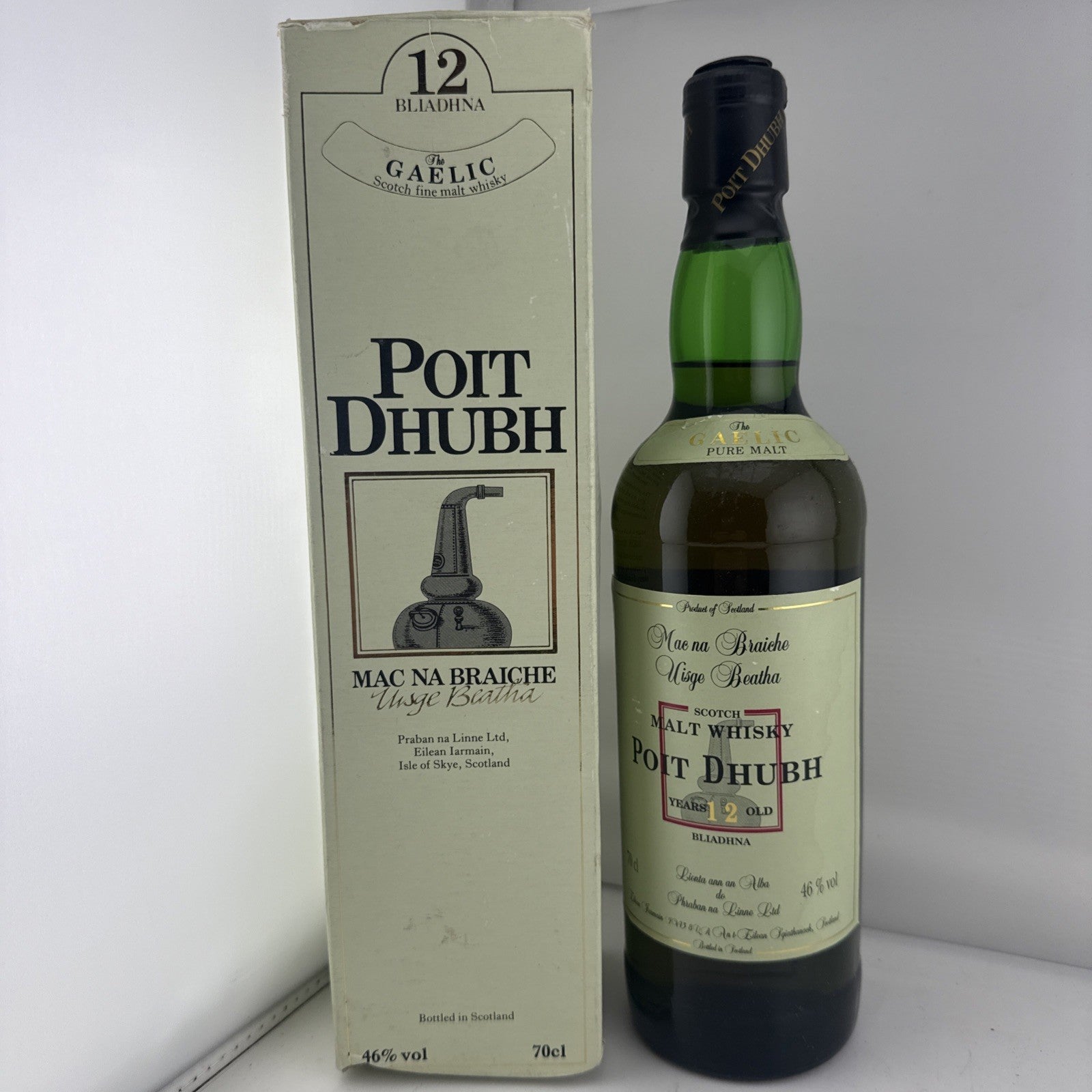 Poit Dhubh 12 Year Old Scotch Malt Whisky 70cl 46% Isle Of Skye With Box
