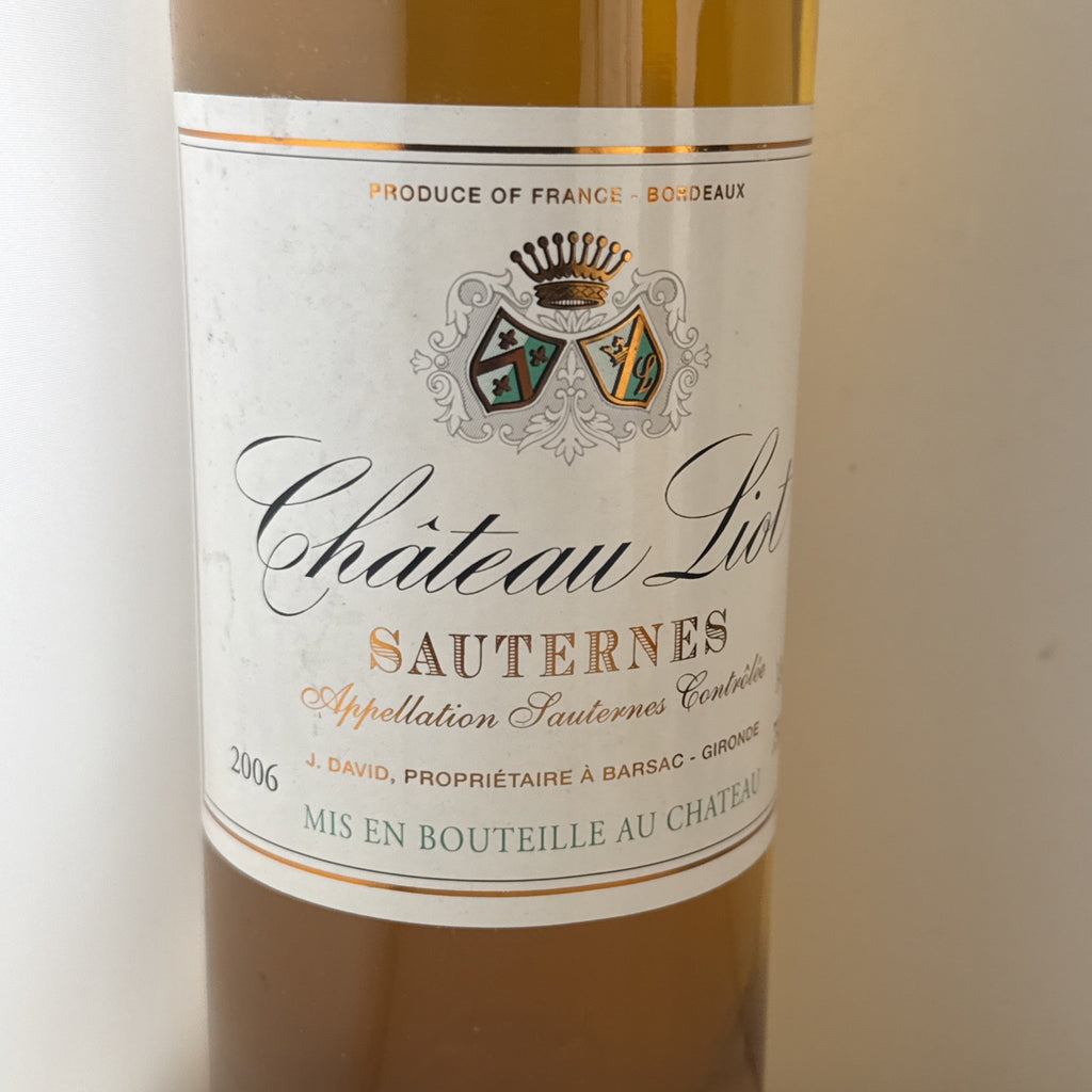 Château Liot Sauternes 2006, 75cl. Mature Bordeaux dessert wine