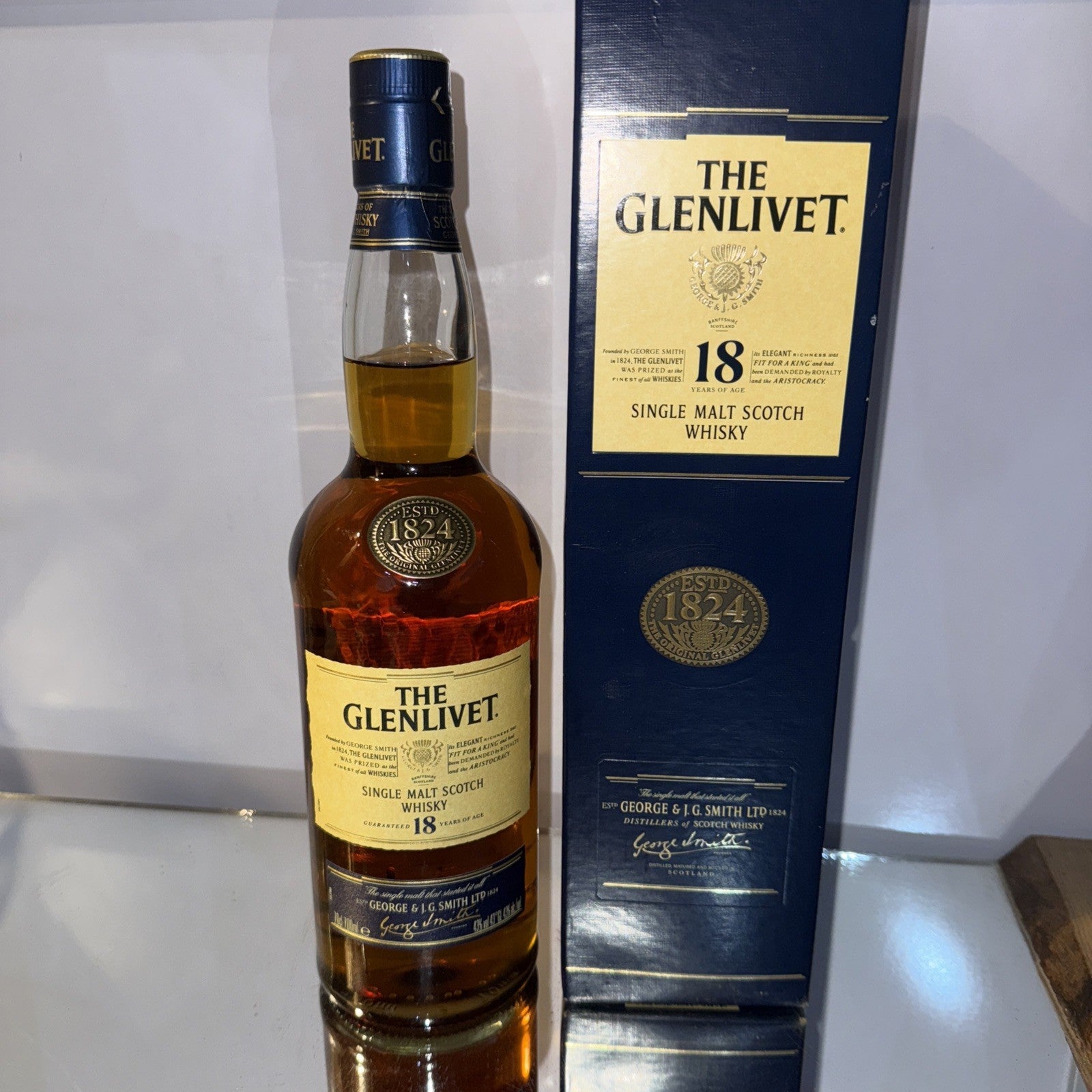 The Glenlivet 18 Year Old Single Malt Scotch Whisky (70cl, 40% ABV) 1990s Bottle