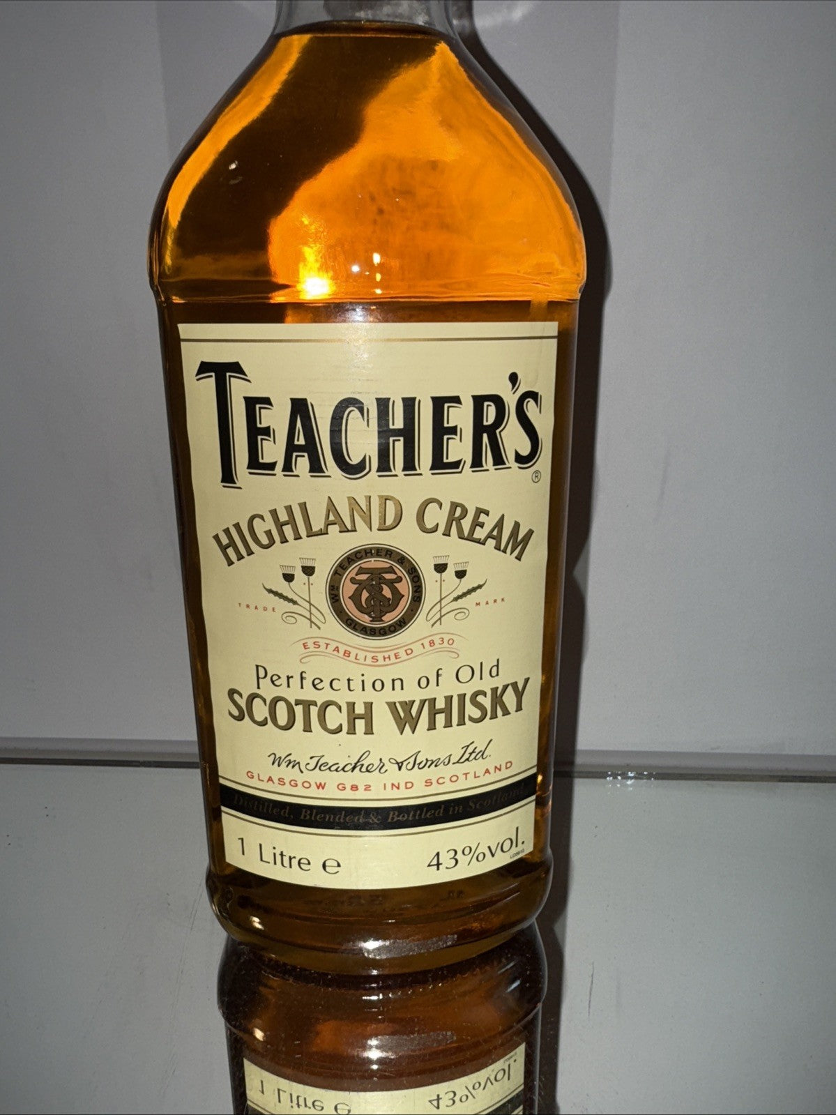 Late 1990s  Teachers Highland Cream 43 %abv 1L Vintage matured - Whisky