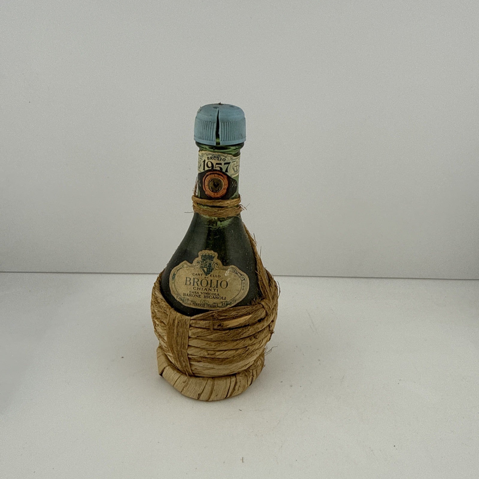 Castello di Brolio Chianti 1957 Miniature Fiasco Bottle