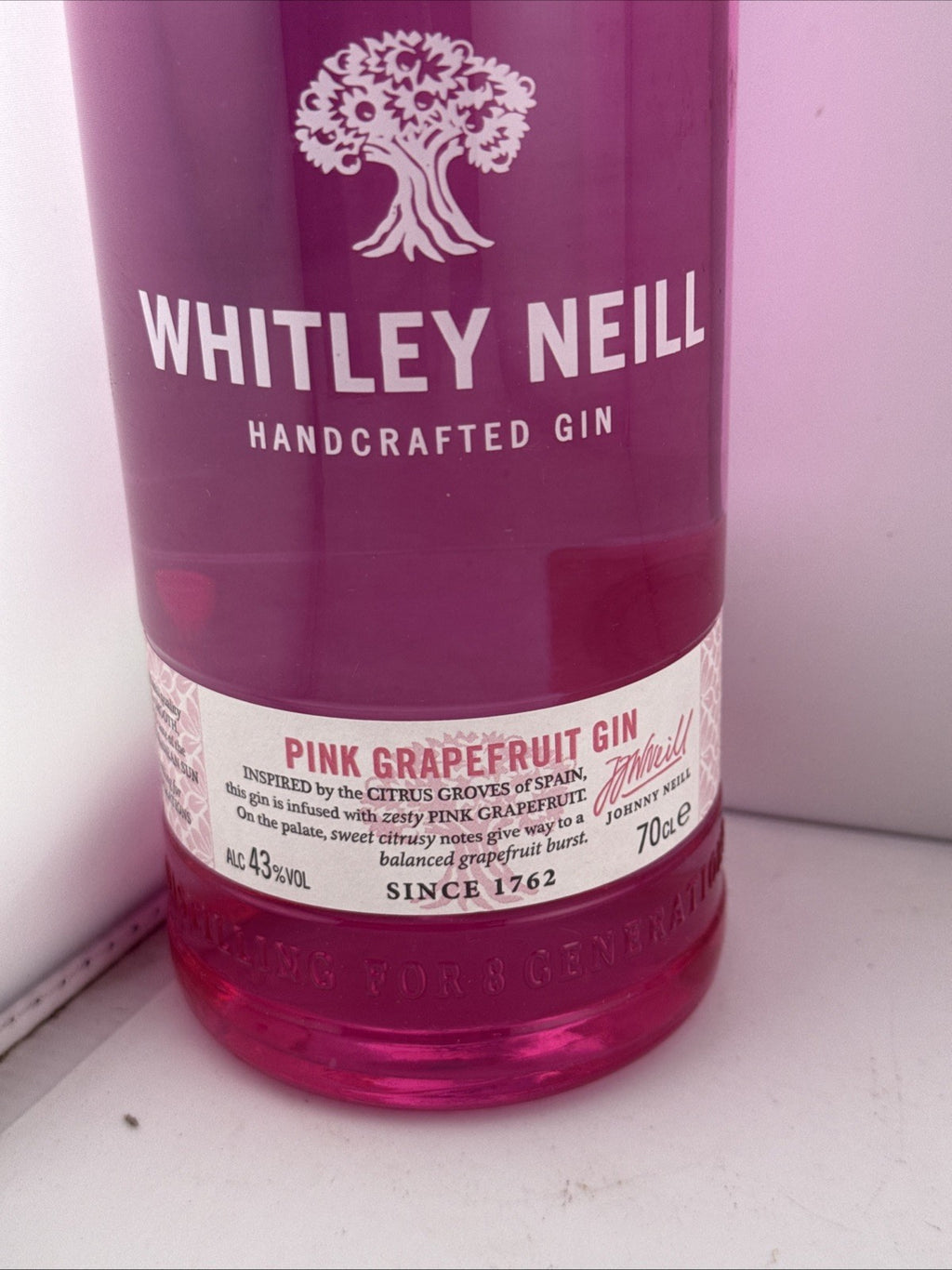 Whitley Neill Pink Grapefruit Gin 70cl 43% Handcrafted Gin Sealed
