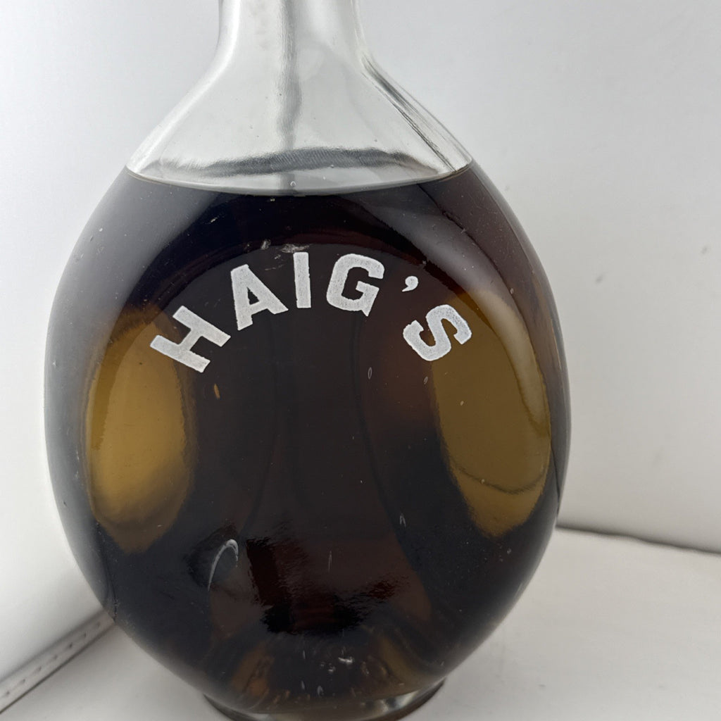 Early Haig’s Scotch Whisky Dimple Glass Decanter 1930s–40s Sealed