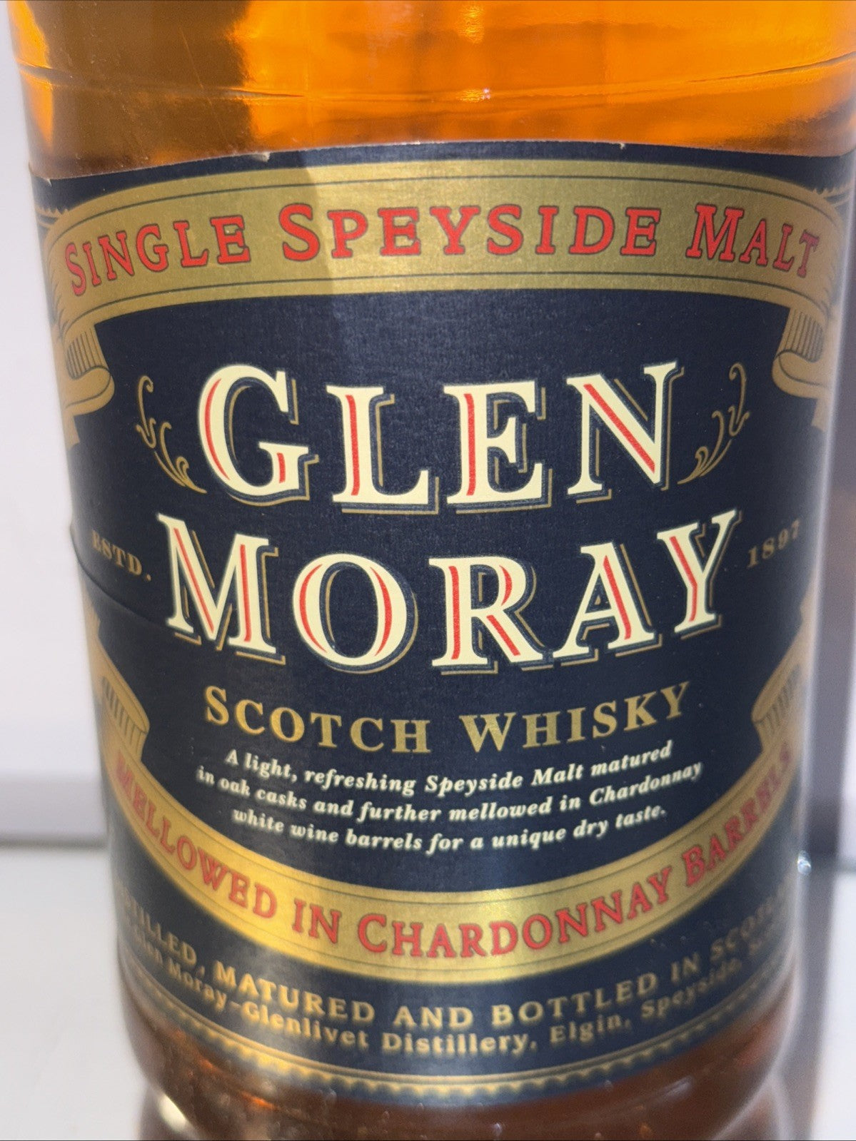 Glen Moray 12 Year Old Single Malt Scotch Whisky 1990s Bottle 1L