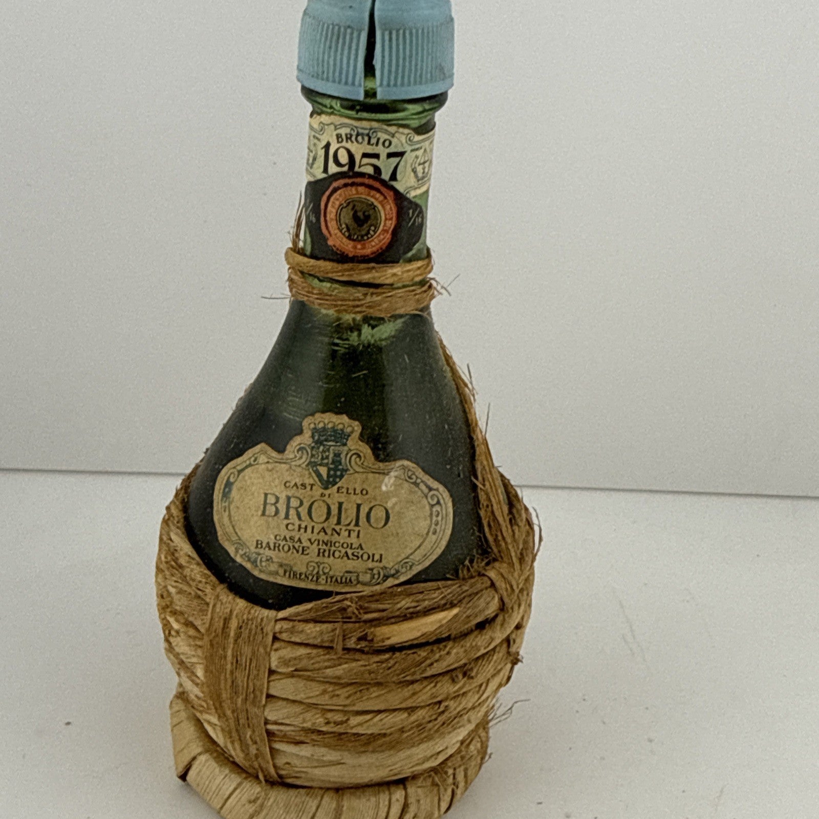 Castello di Brolio Chianti 1957 Miniature Fiasco Bottle