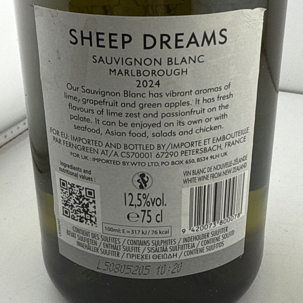 Sheep Dreams Sauvignon Blanc 2024 Marlborough NZ White Wine 75cl