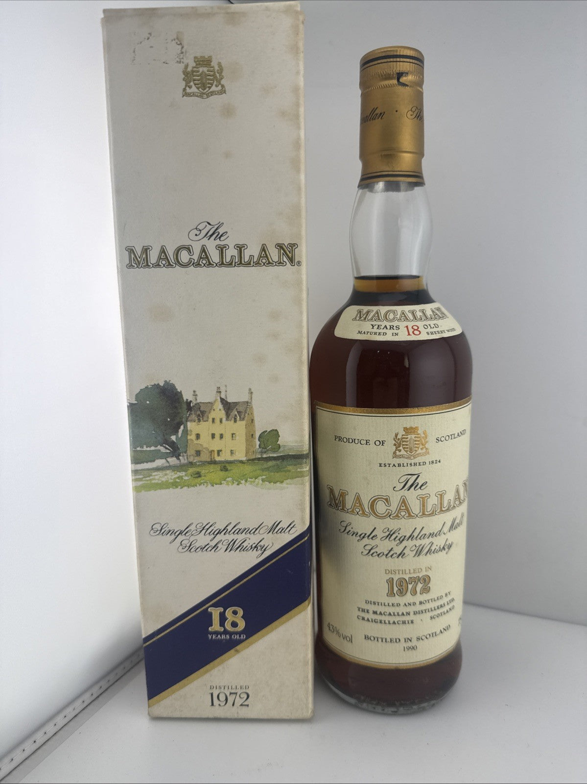Macallan 18 Year Old 1972 Bottled 1990 Sherry Oak 43% 70cl Perfect Cond/fill