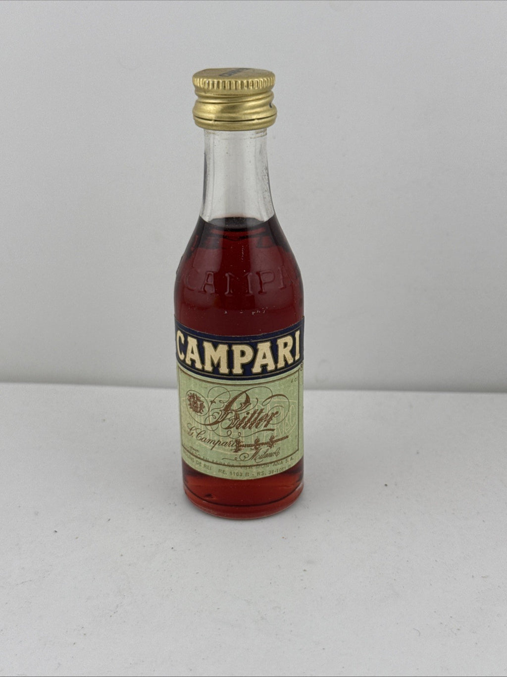 Vintage Campari Bitter Miniature Liqueur Bottle Italy