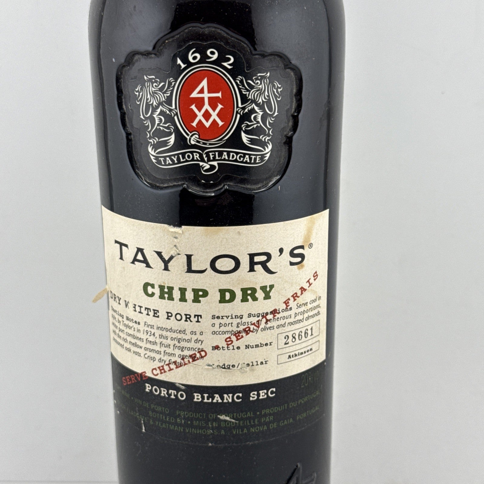 Taylor’s Chip Dry White Port 75cl 20% 1990s Bottling