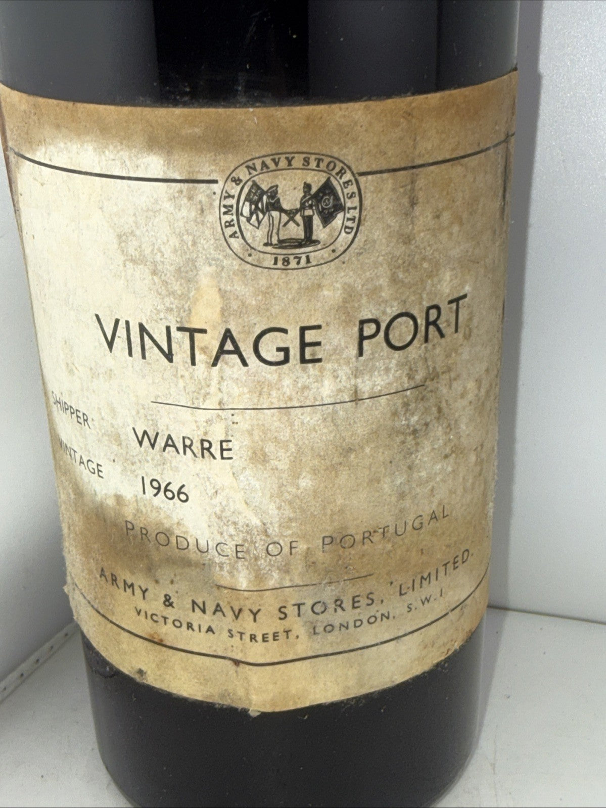 Warre Vintage Port 1966 Army & Navy Stores Bottling 75cl