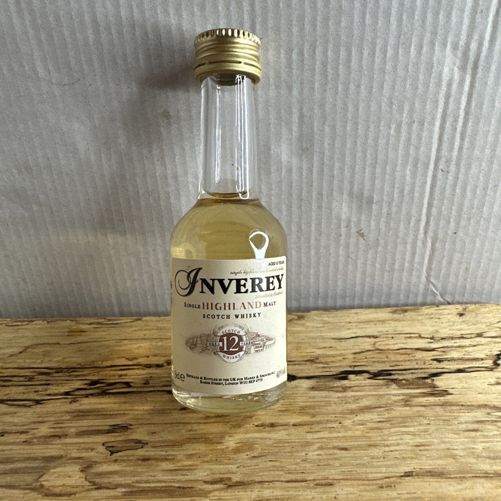Inverey 12 Year Old Highland Single Malt Scotch Whisky miniature