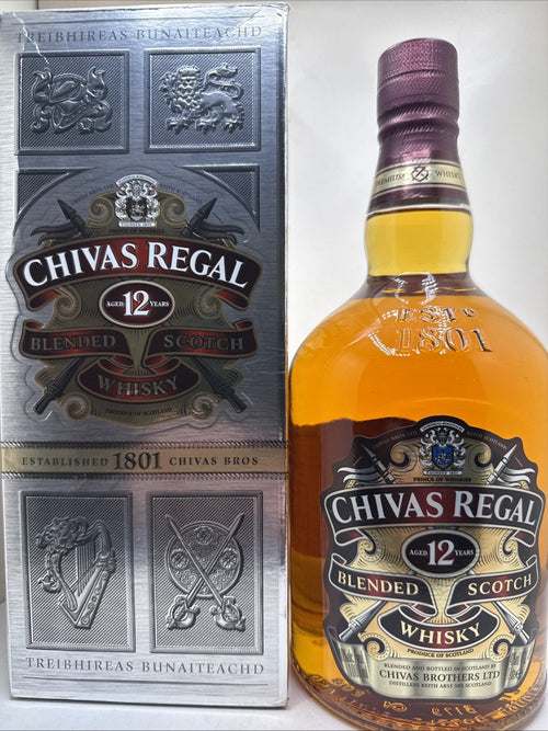 Chivas Regal 12 Year Old, 1L 40%, bottled during the Early 2000s  Boxed
