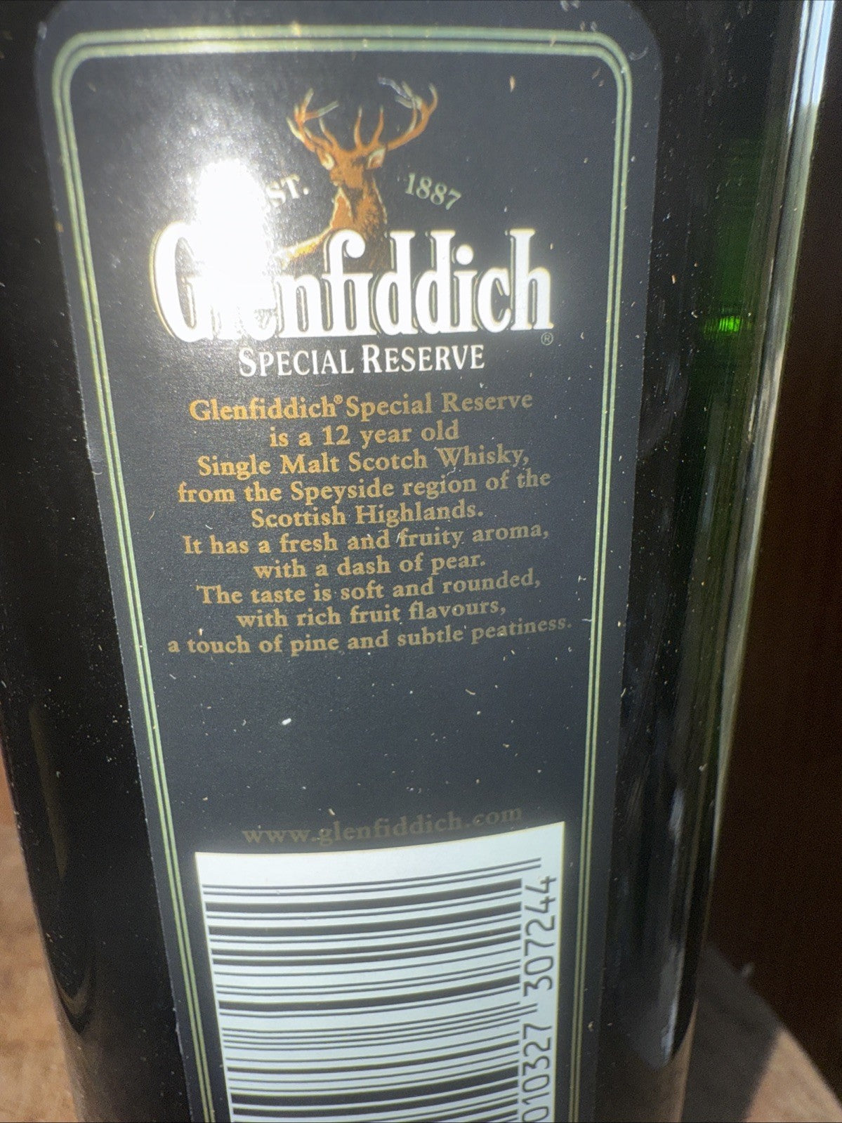 Glenfiddich special old reserve single malt 35cl Bottled late 70s early 80s