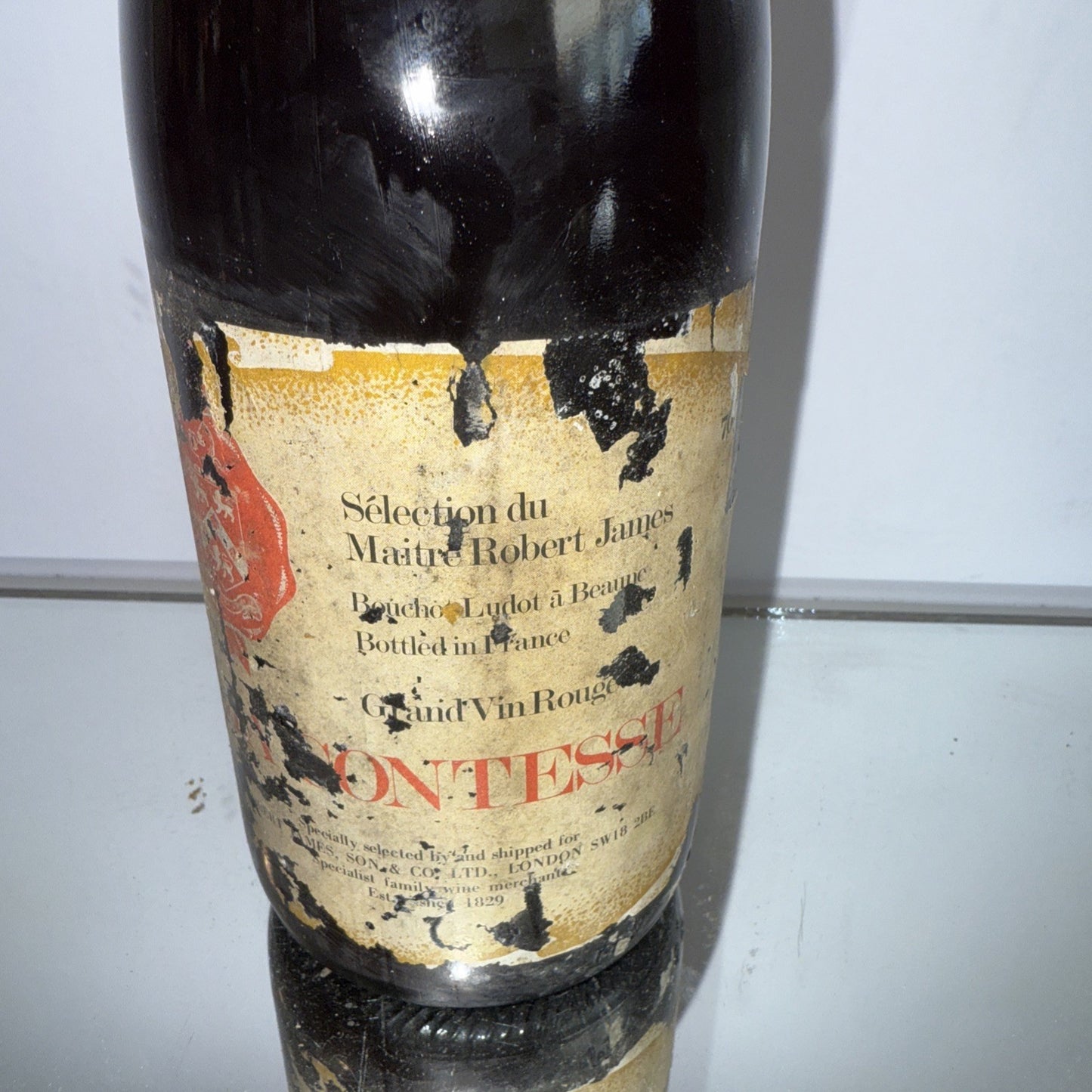 Grand Vin Rouge Comtesse Approx 1970 Bourgogne French Red