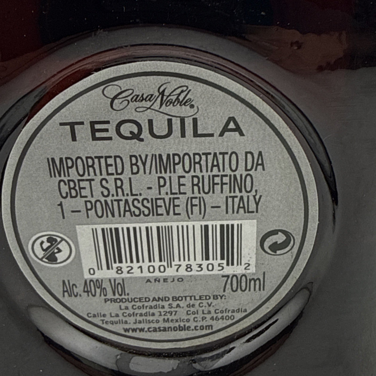 Casa Noble Anejo Tequila 70cl 40% Old Style Bottle Mexico