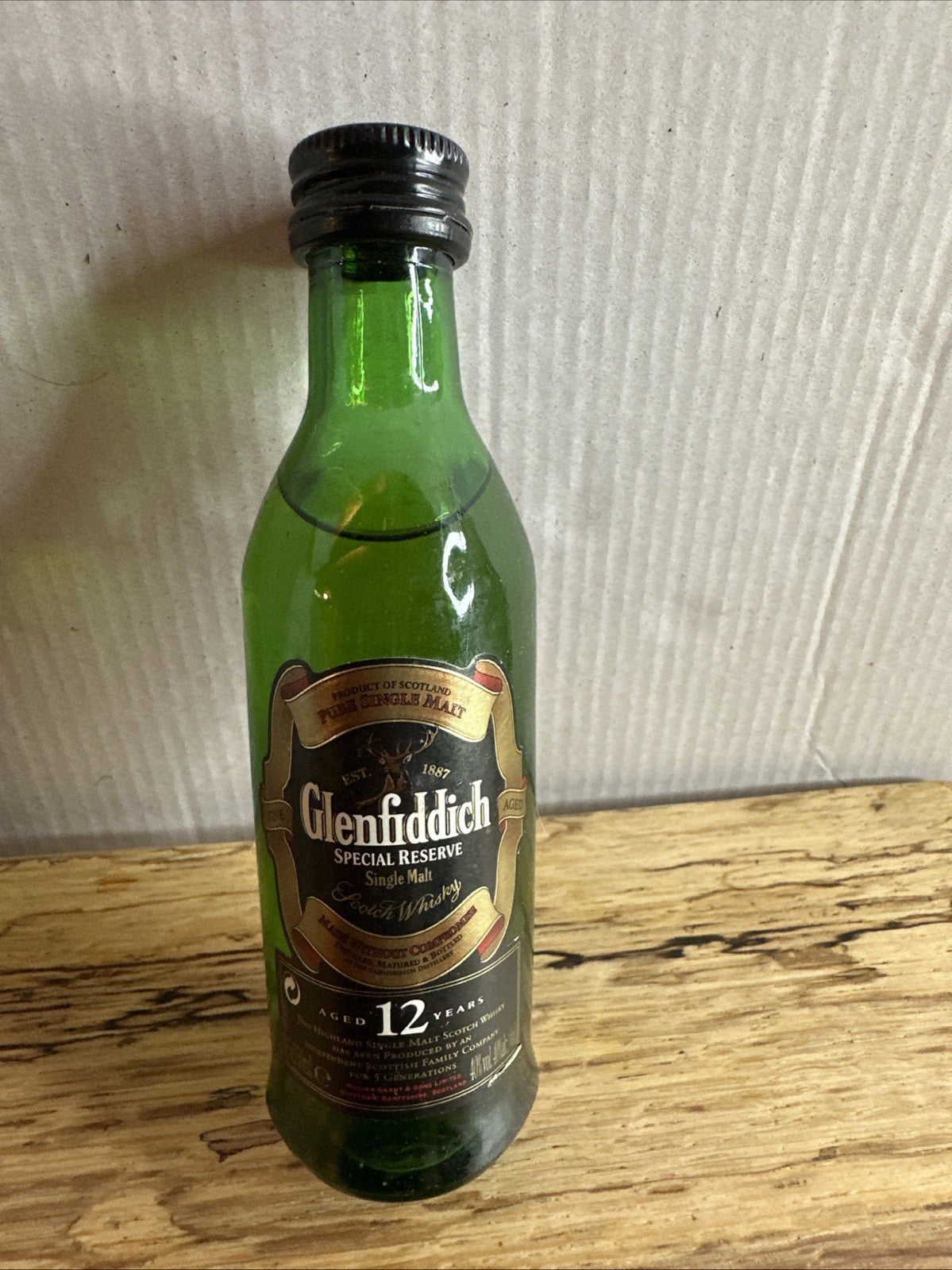Glenfiddich 12 Year Old Special Reserve single malt Scotch whisky Miniature