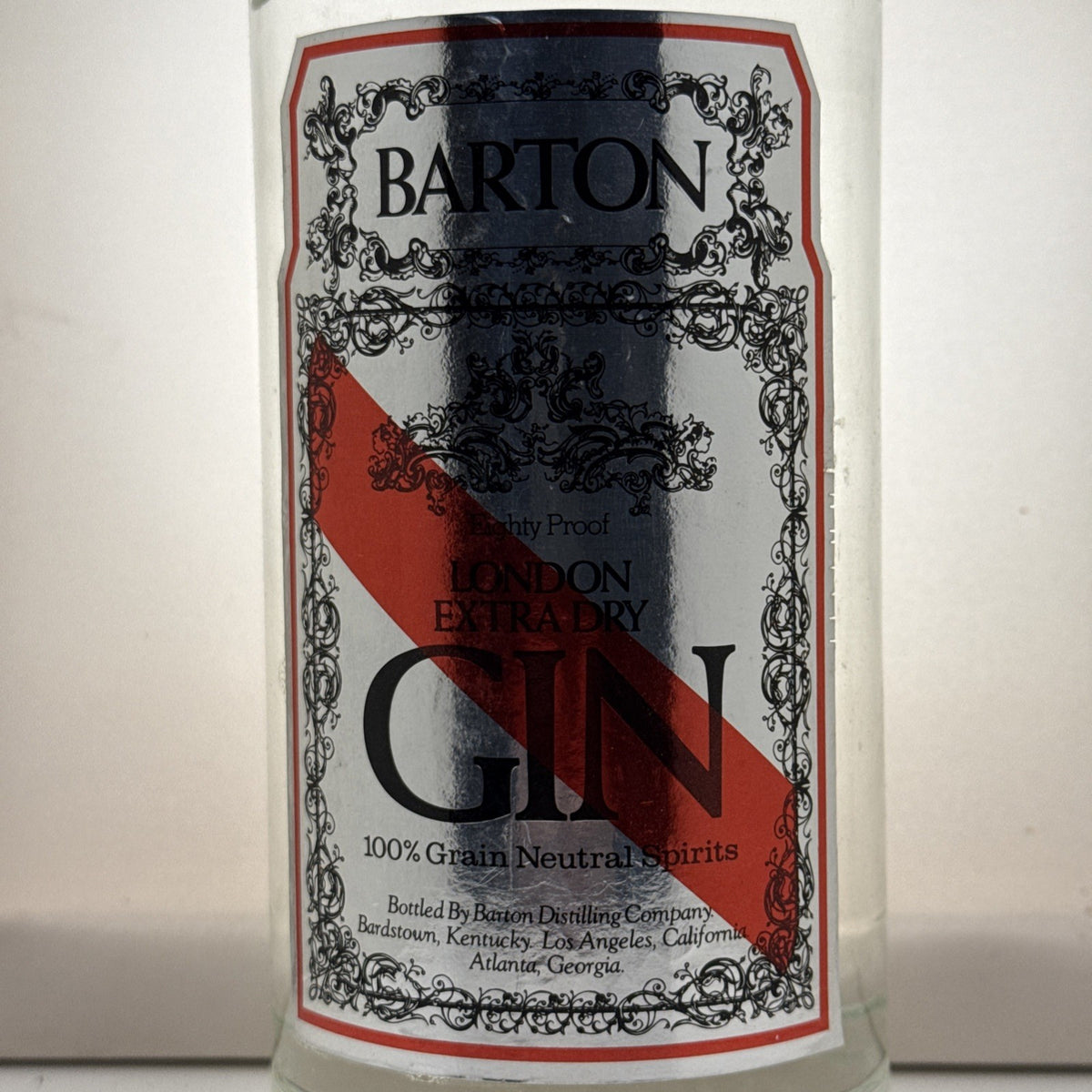 Barton London Extra Dry Gin — c.1970s–80s — US export bottling