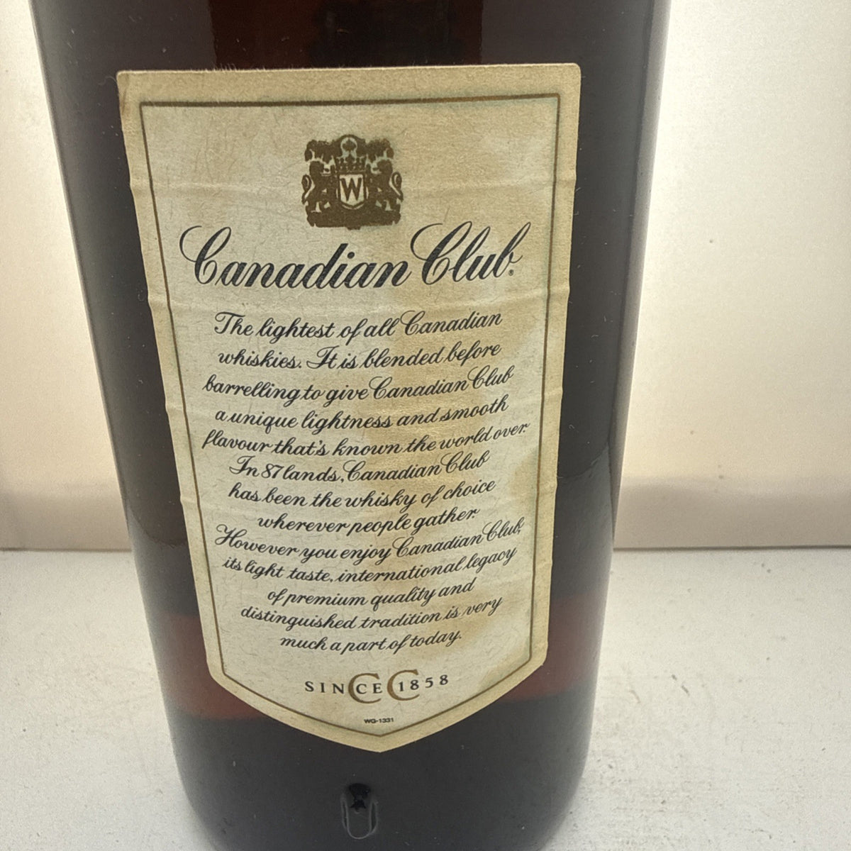 Canadian Club Premium · Hiram Walker · Vintage Canadian Whisky · 1L · Late 1970s