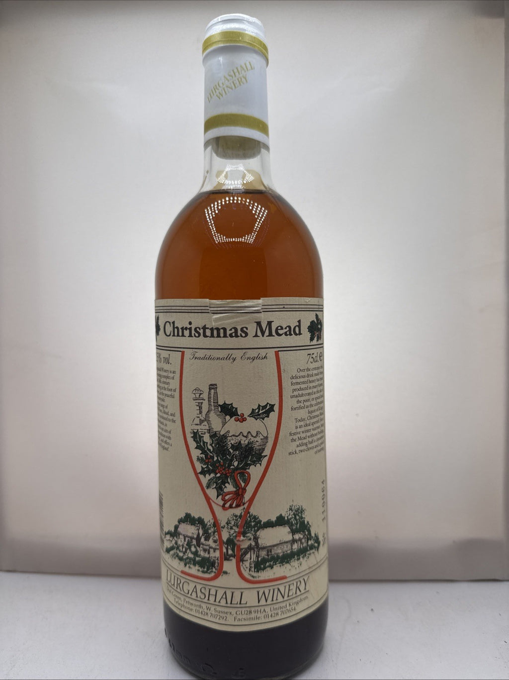 Lurgashall Christmas Mead — Traditional English honey wine. 1990s bottling