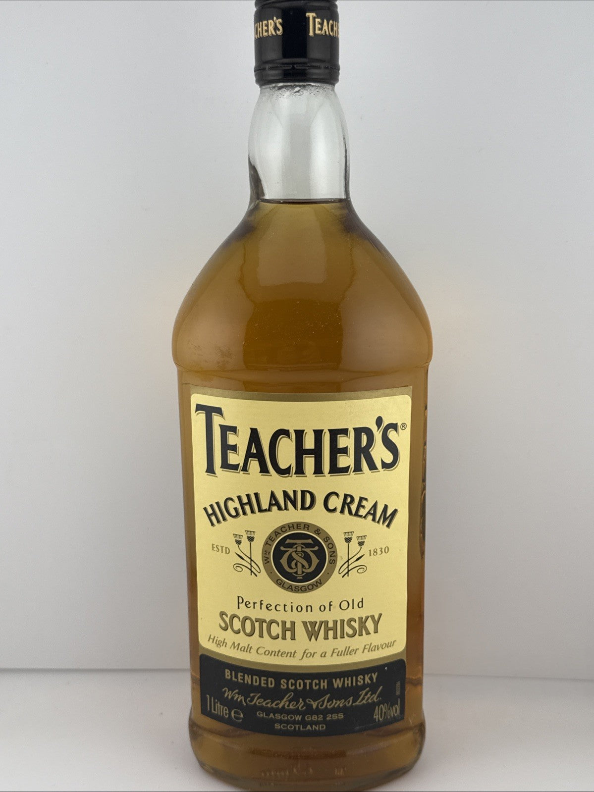 Teachers Highland Cream Whisky 1L Early 2000s Bottled