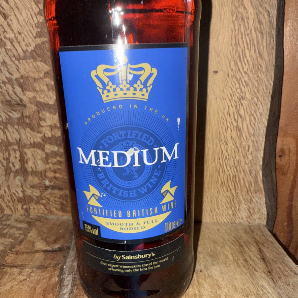 Fortified English Sherry wine Sainsburys from 1980s