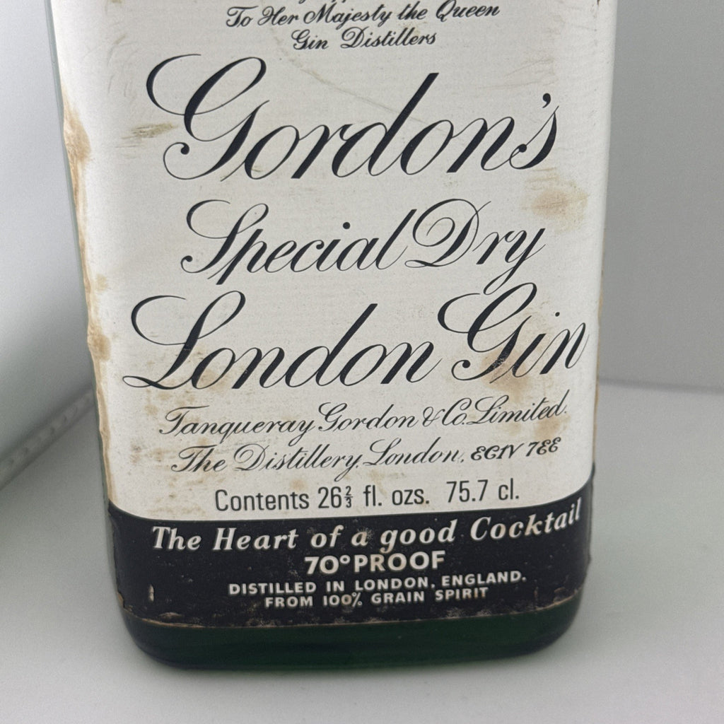 Vintage Gordon’s Special Dry London Gin 70 Proof Full 1970s