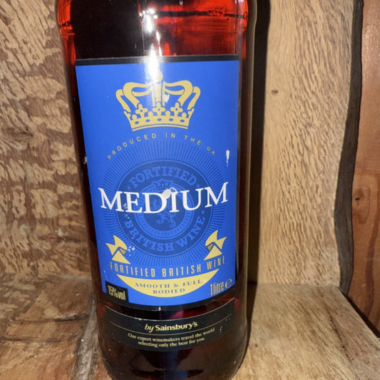 Fortified English Sherry wine Sainsburys from 1980s