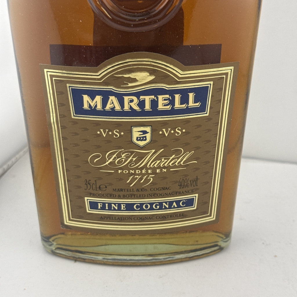 1993 Martell VS Fine Cognac 35cl Flask Bottle With Promo Neck Tag