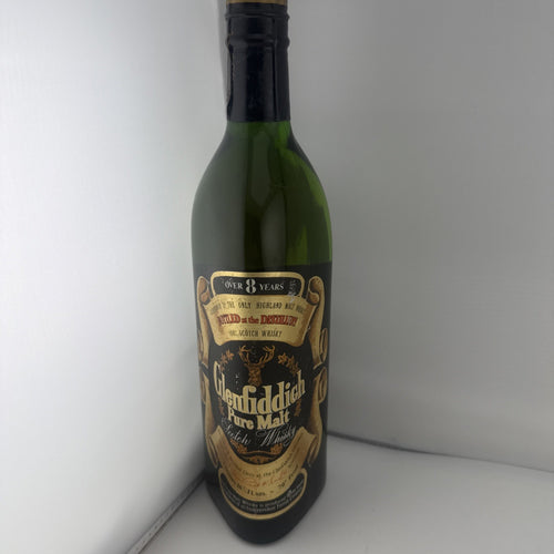 Glenfiddich Pure Malt Over 8 Years 26⅔ fl oz 70 Proof c.1968–71