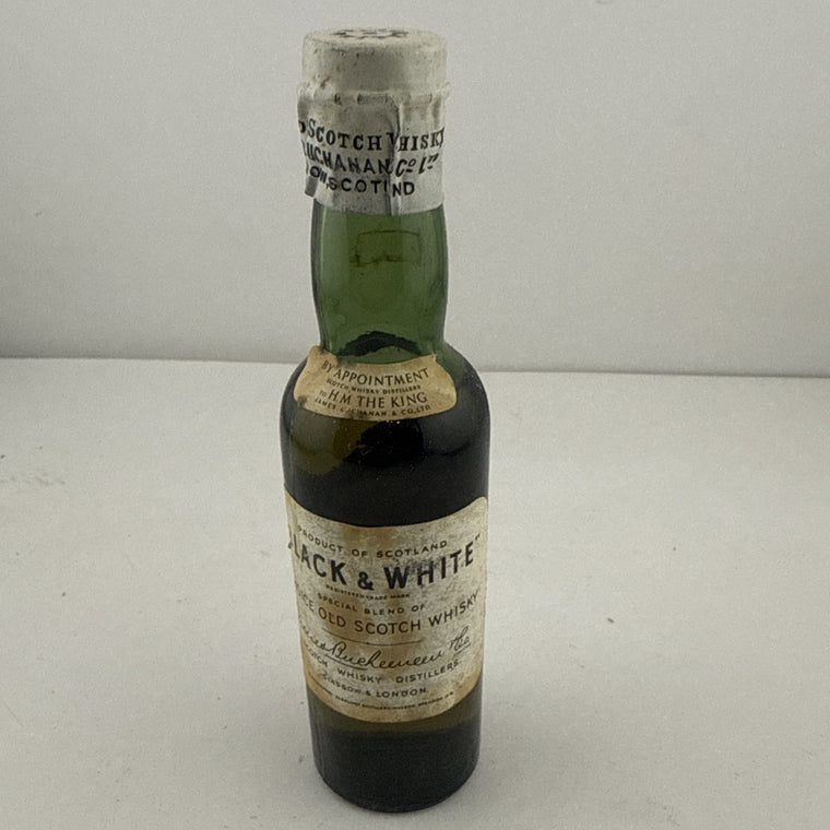 1930s/40s Black & White Scotch Whisky Miniature Buchanan Full