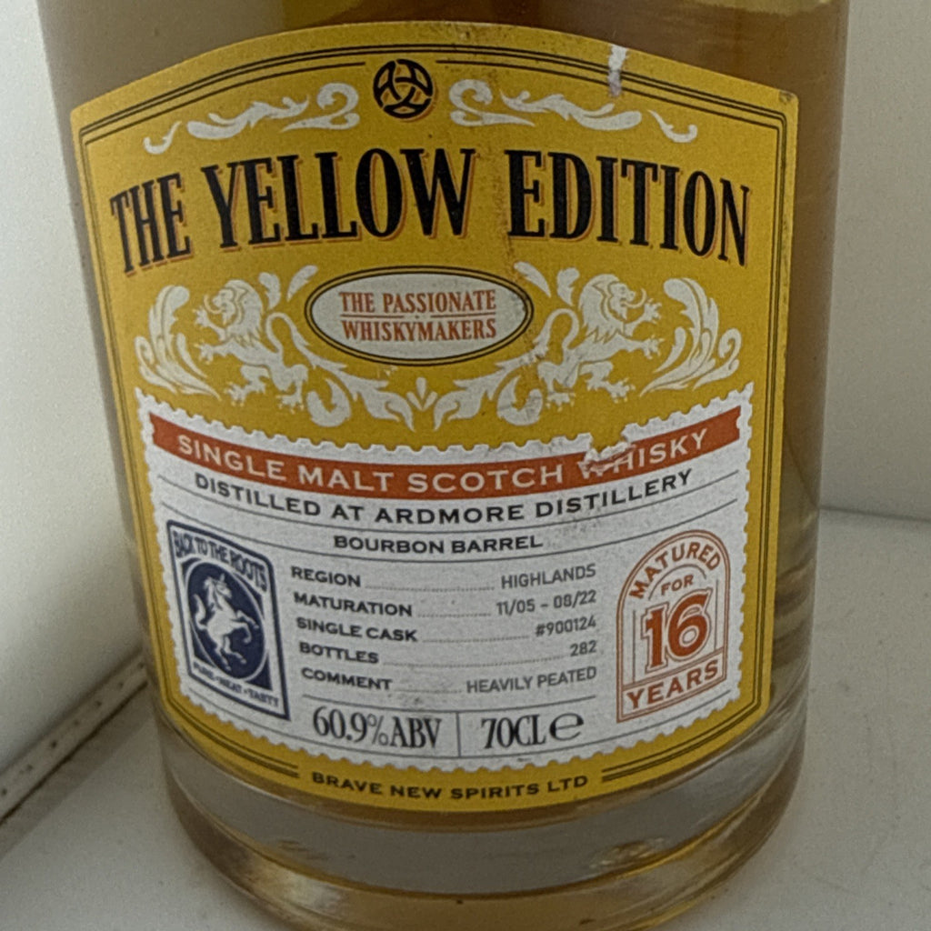Ardmore 16 Year Old 2005 Yellow Edition Single Cask #900124 Whisky 70cl